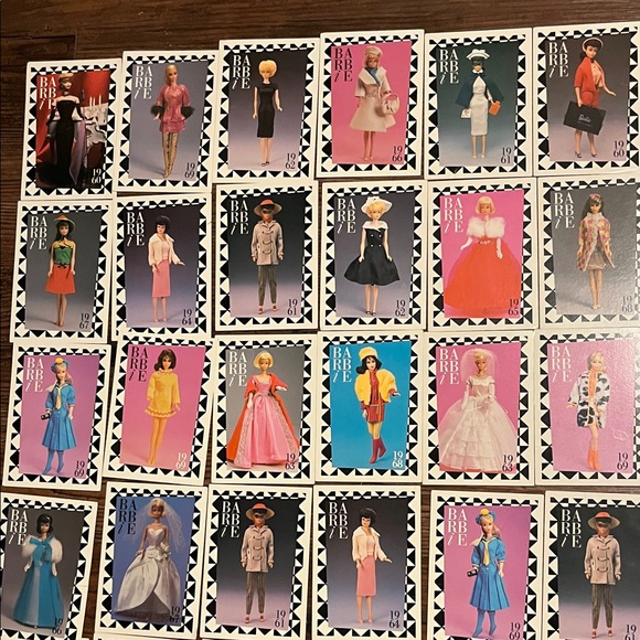 Vintage Barbie Fashion Doll Collectible Cards - Pink, Blue, Black - Picture 3 of 6